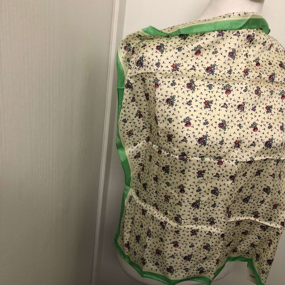 Deadstock NWT Vtg 60s 70s Floral Echo Scarf - Picture 2 of 5